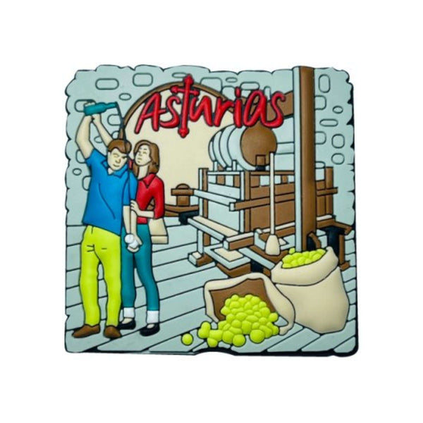 PVC Magnet - Cider Mill Couple Asturias – M081