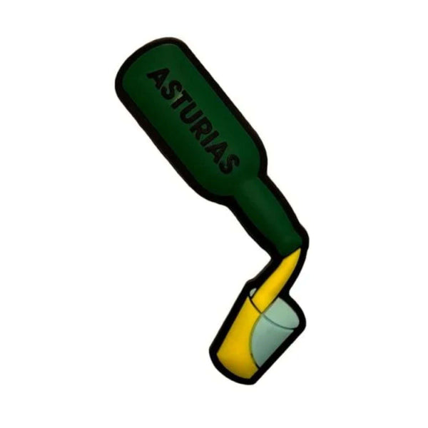 PVC Magnet – Cider Bottle and Glass Asturias – M054
