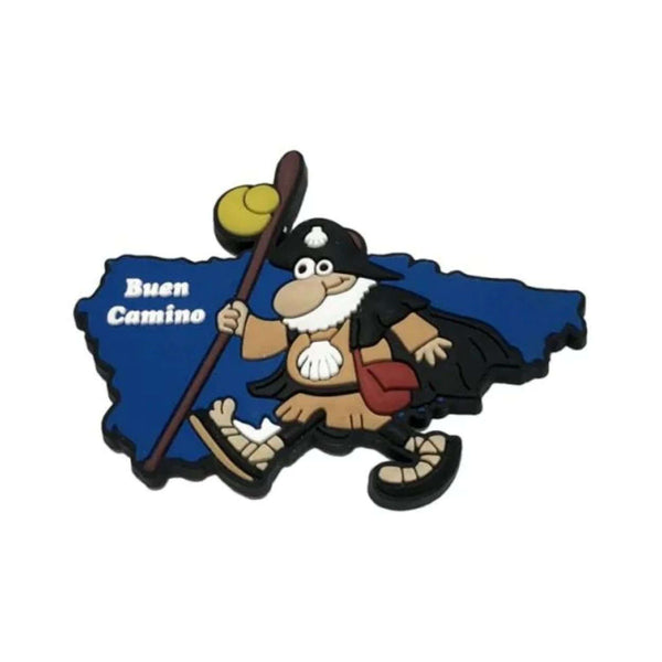 PVC Magnet – Camino Santiago Pilgrim Map Asturias – M013