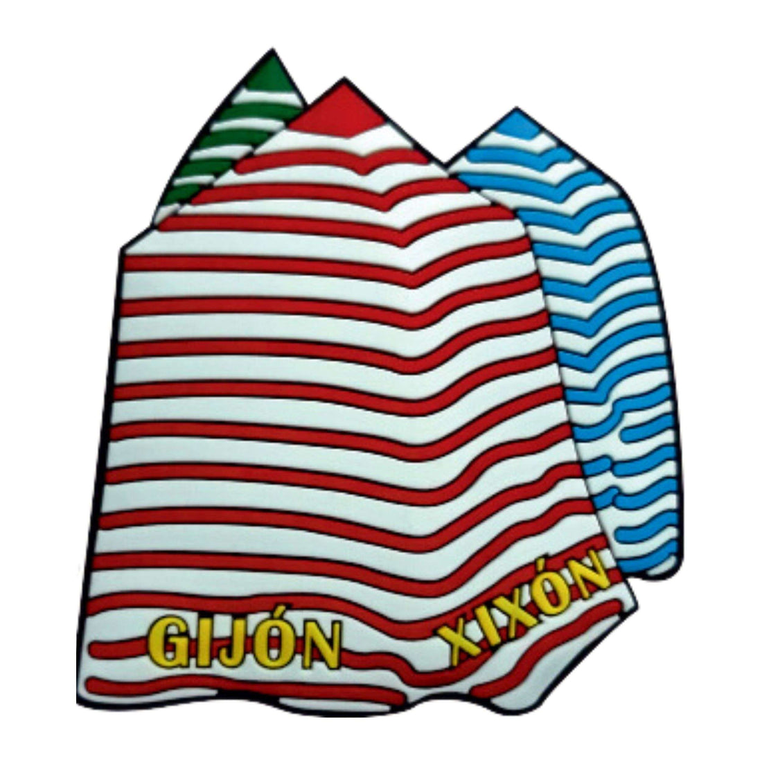 Íman em PVC – Cabanas de Praia de Gijón, Astúrias – M07-2