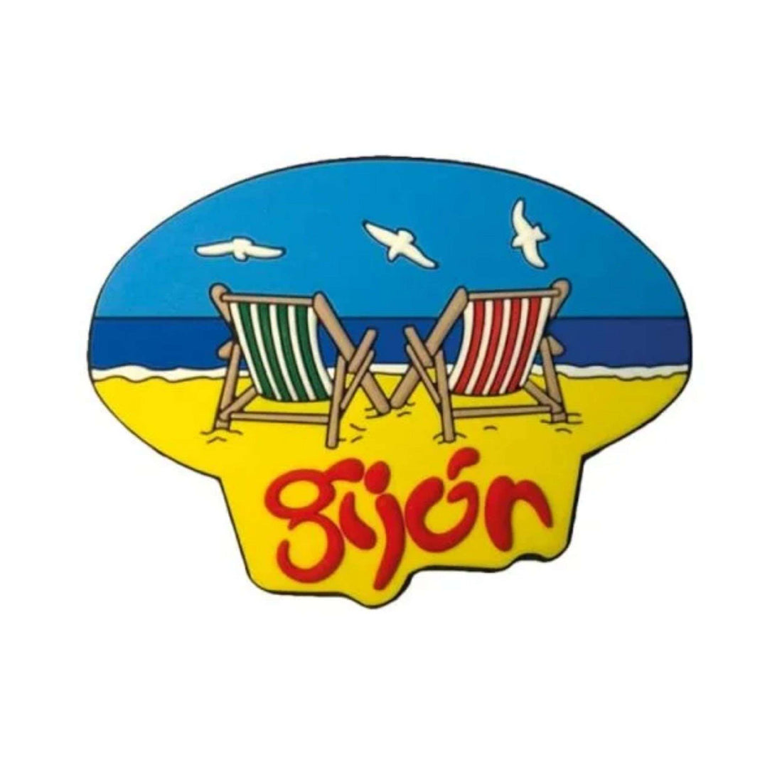 PVC-Magnet – Strandhocker Gijón Asturien – M027