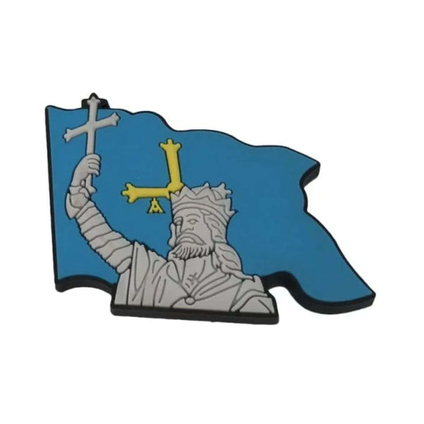 Aimant en PVC – Drapeau du Roi Don Pelayo Asturies – M004