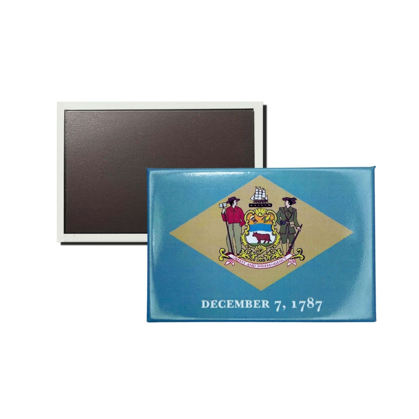 Iman Rectangular Horizontal Bandera Estado Delaware Usa