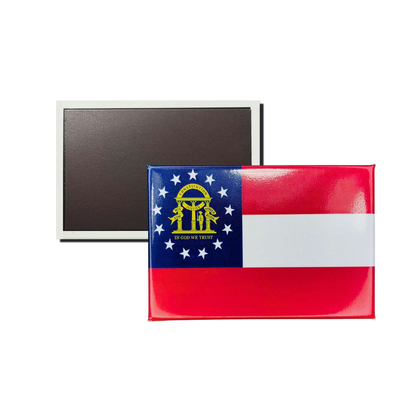 Iman Rectangular Horizontal Bandera Estado Georgia Usa