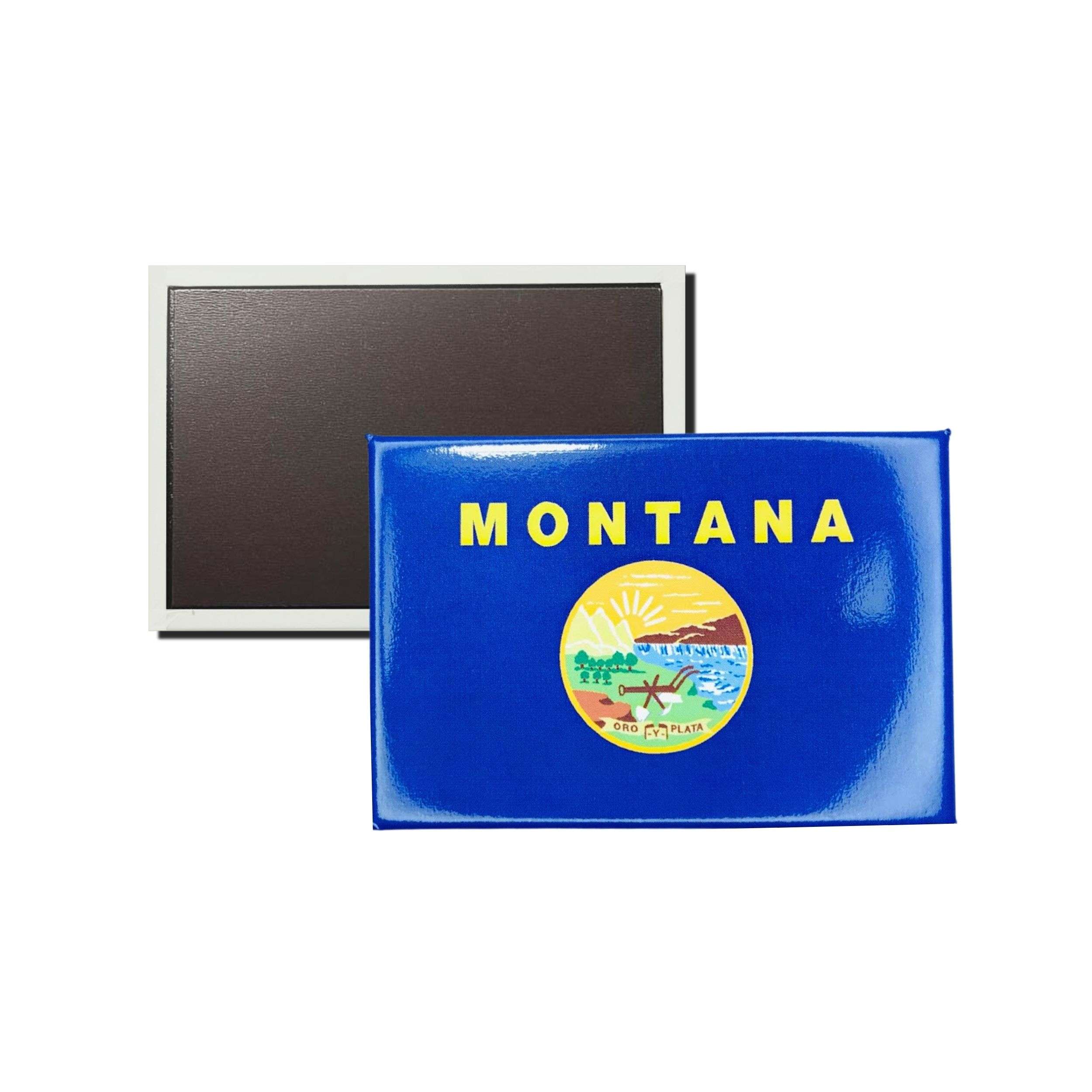 Iman Rectangular Horizontal Bandera Estado Montana Usa