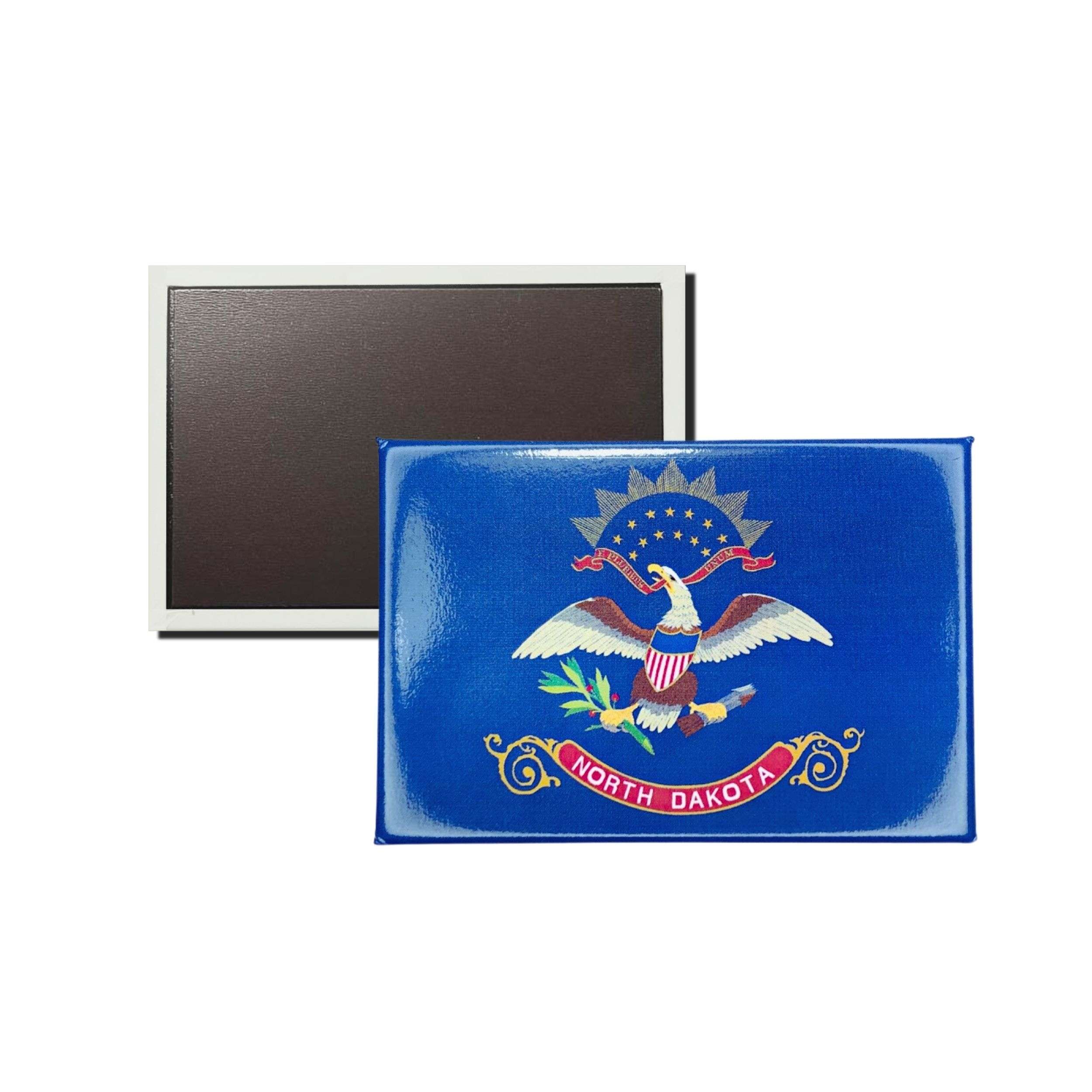 Iman Rectangular Horizontal Bandera Estado North Dakota Usa