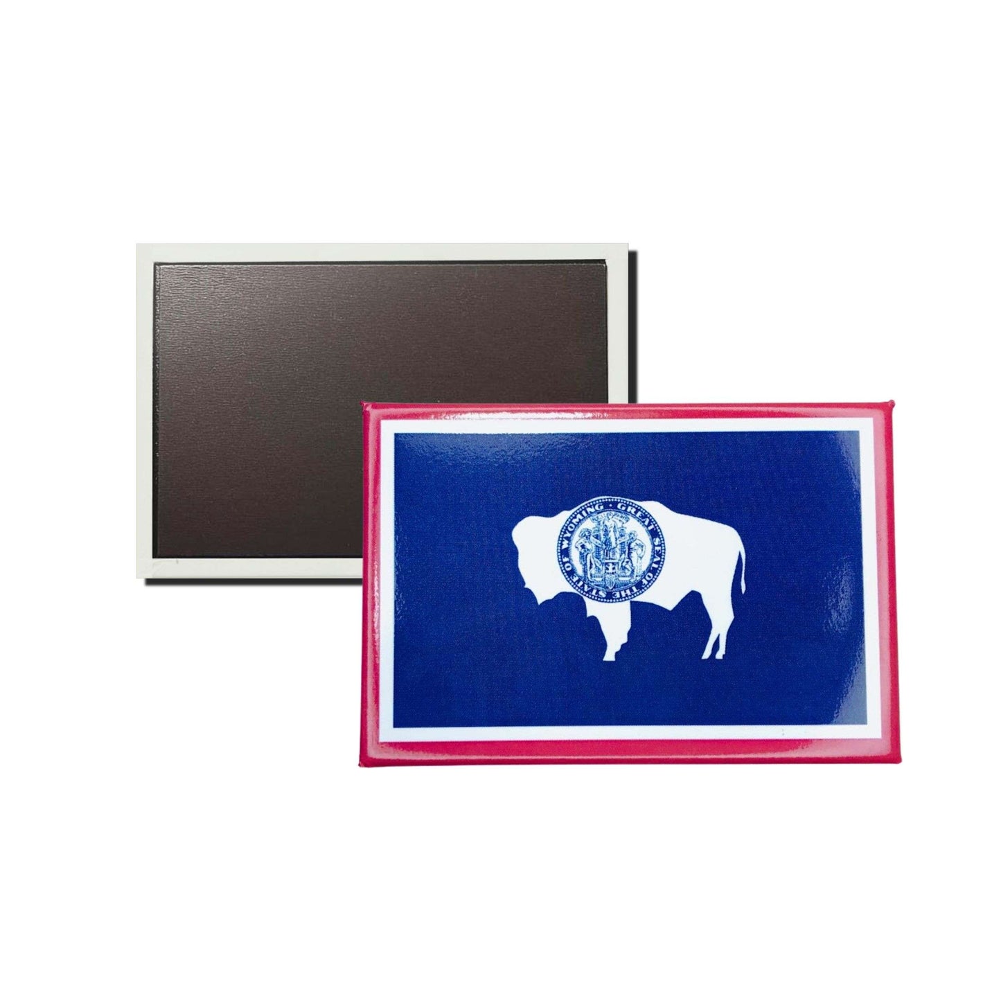 Iman Rectangular Horizontal Bandera Estado Wyoming Usa