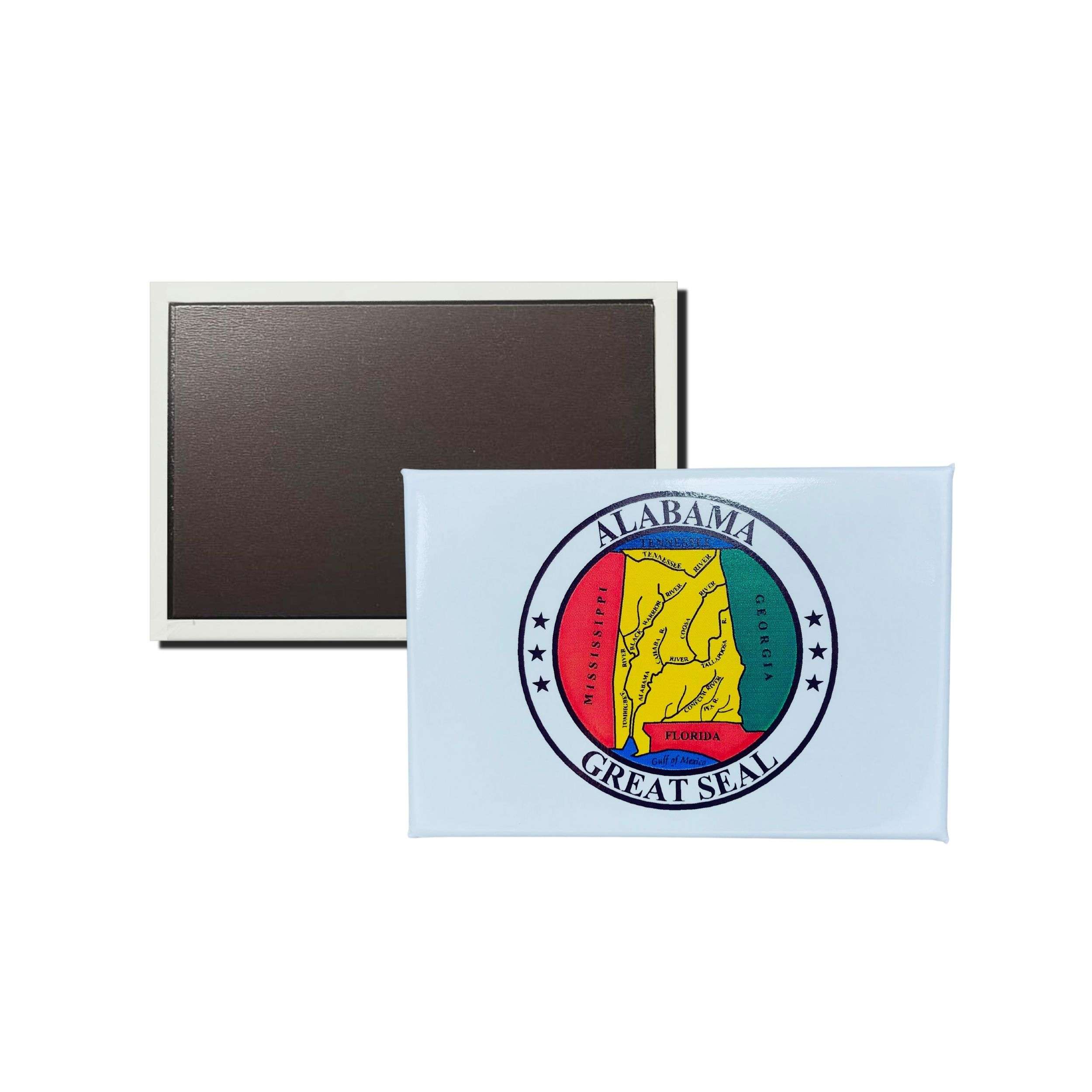 Iman Rectangular Horizontal Escudo Estado Alabama Usa