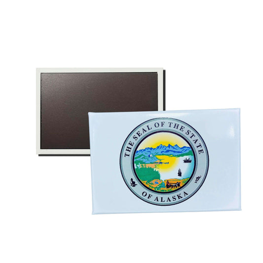 Iman Rectangular Horizontal Escudo Estado Alaska Usa