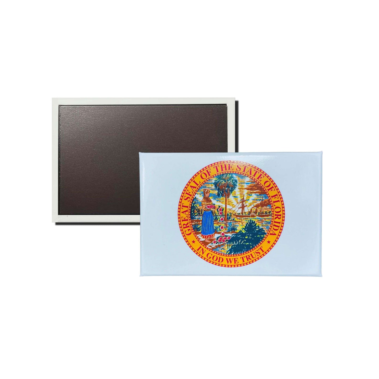 Iman Rectangular Horizontal Escudo Estado Florida Usa