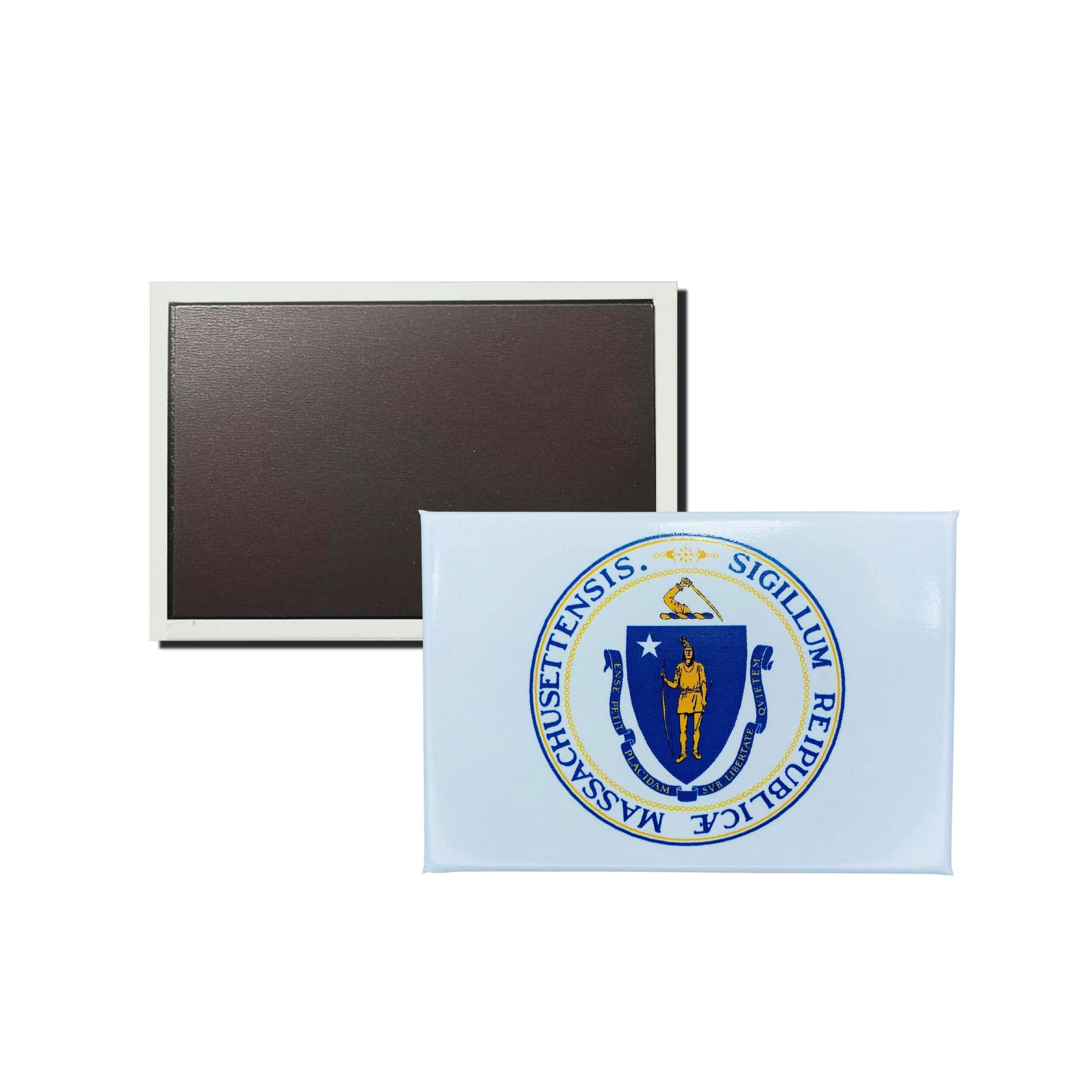 Iman Rectangular Horizontal Escudo Estado Massachusetts Usa