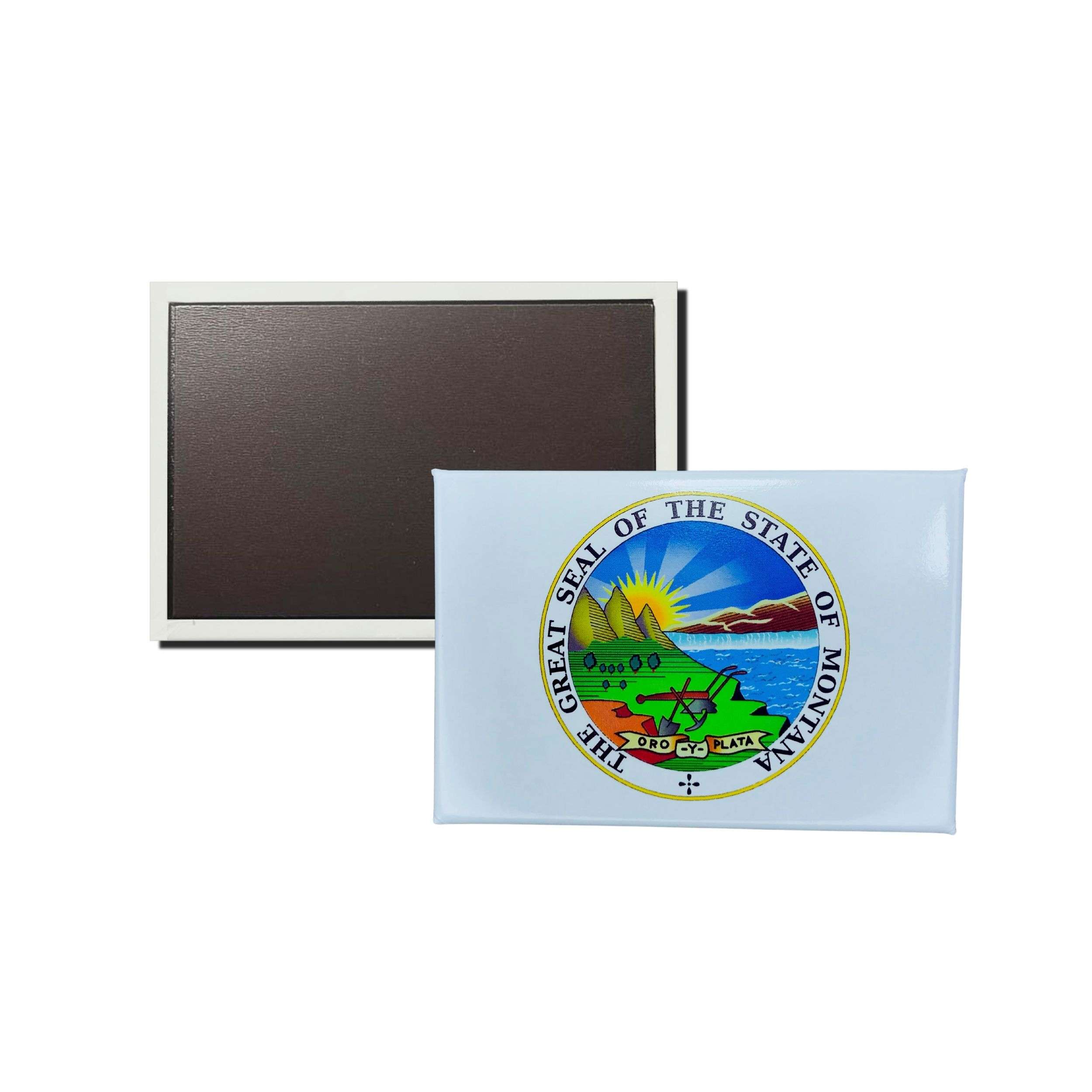 Iman Rectangular Horizontal Escudo Estado Montana Usa