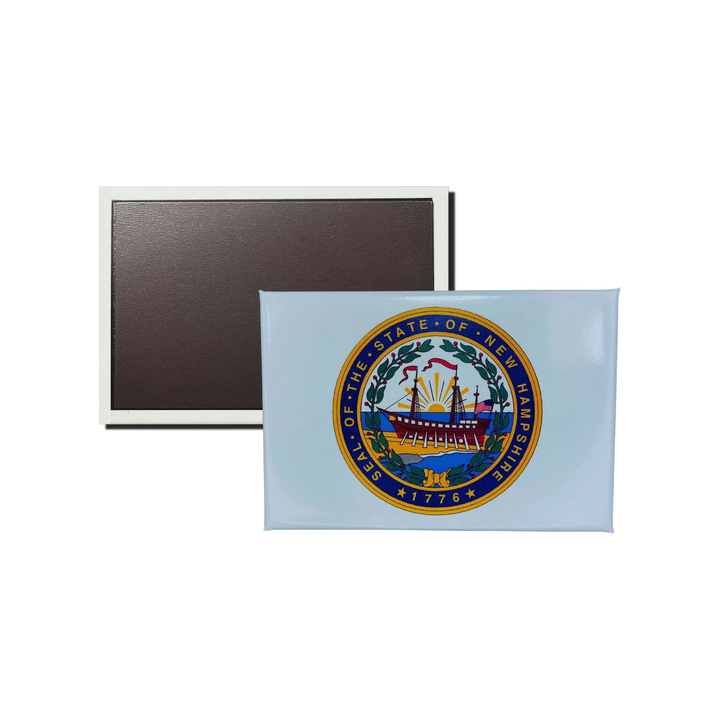 Iman Rectangular Horizontal Escudo Estado New Hampshire Usa