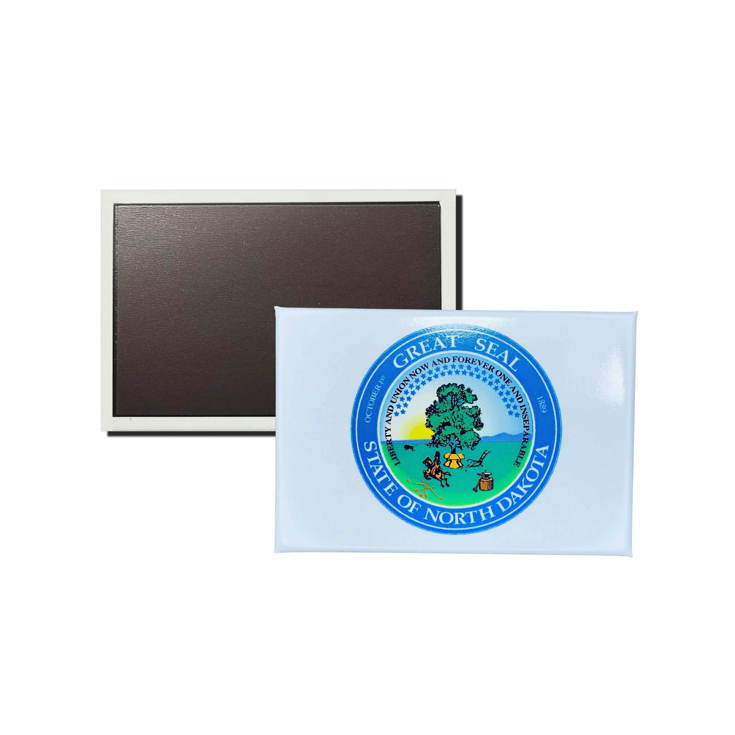 Iman Rectangular Horizontal Escudo Estado North Dakota Usa