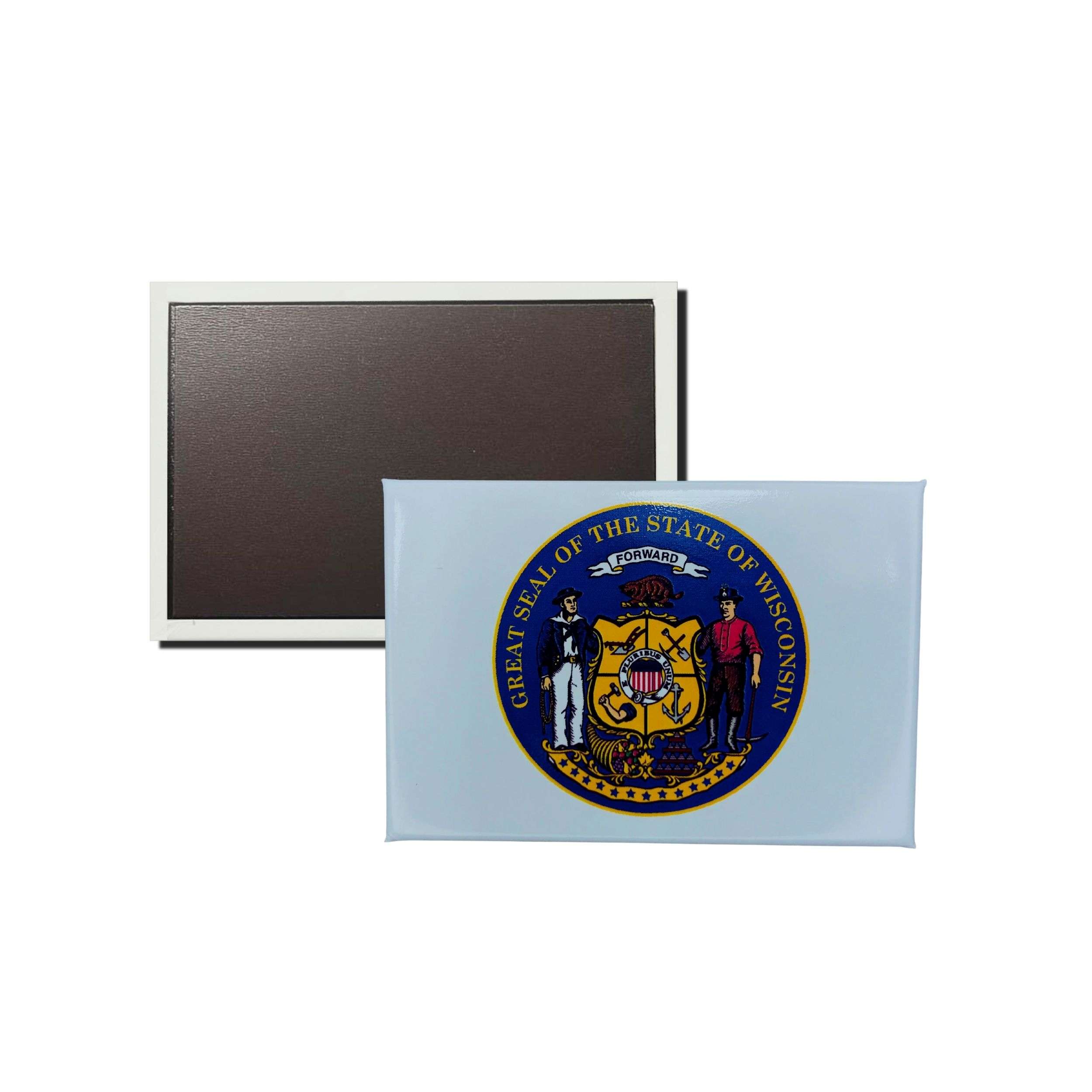 Iman Rectangular Horizontal Escudo Estado Wisconsin Usa