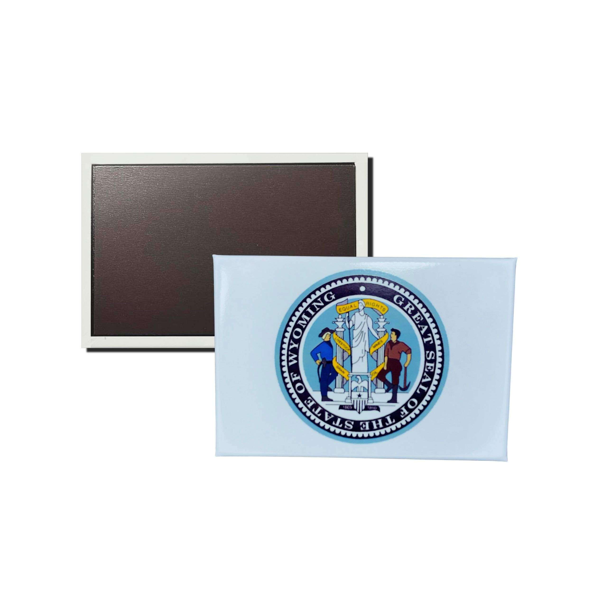 Iman Rectangular Horizontal Escudo Estado Wyoming Usa