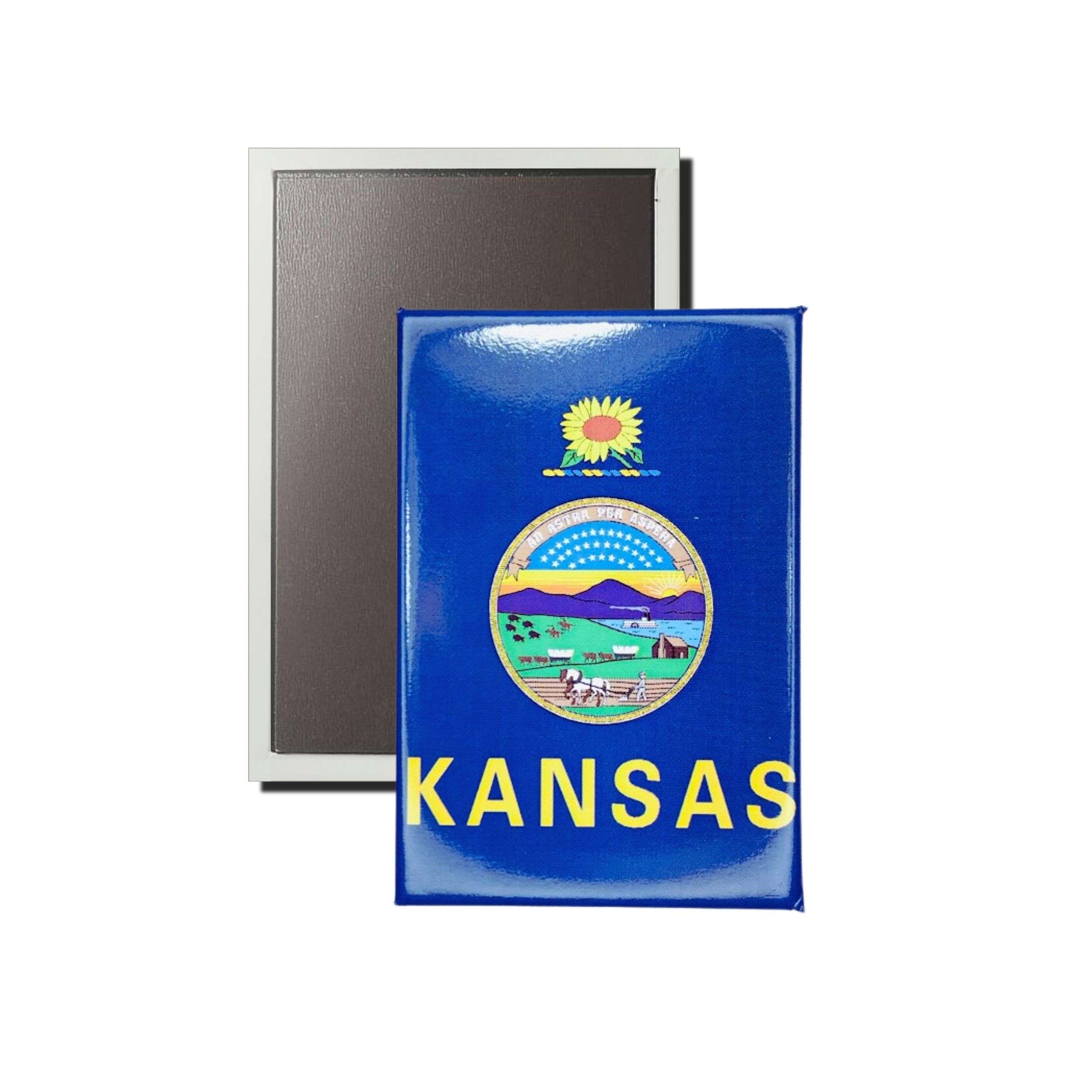 Iman Rectangular Vertical Bandera Estado Kansas Usa