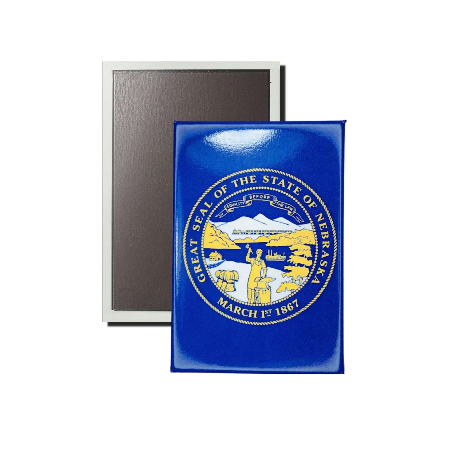 Iman Rectangular Vertical Bandera Estado Nebraska Usa