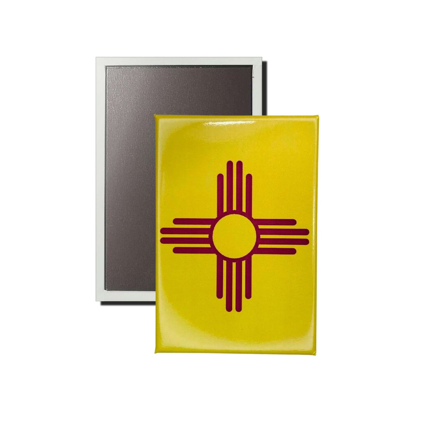 Iman Rectangular Vertical Bandera Estado New Mexico Usa