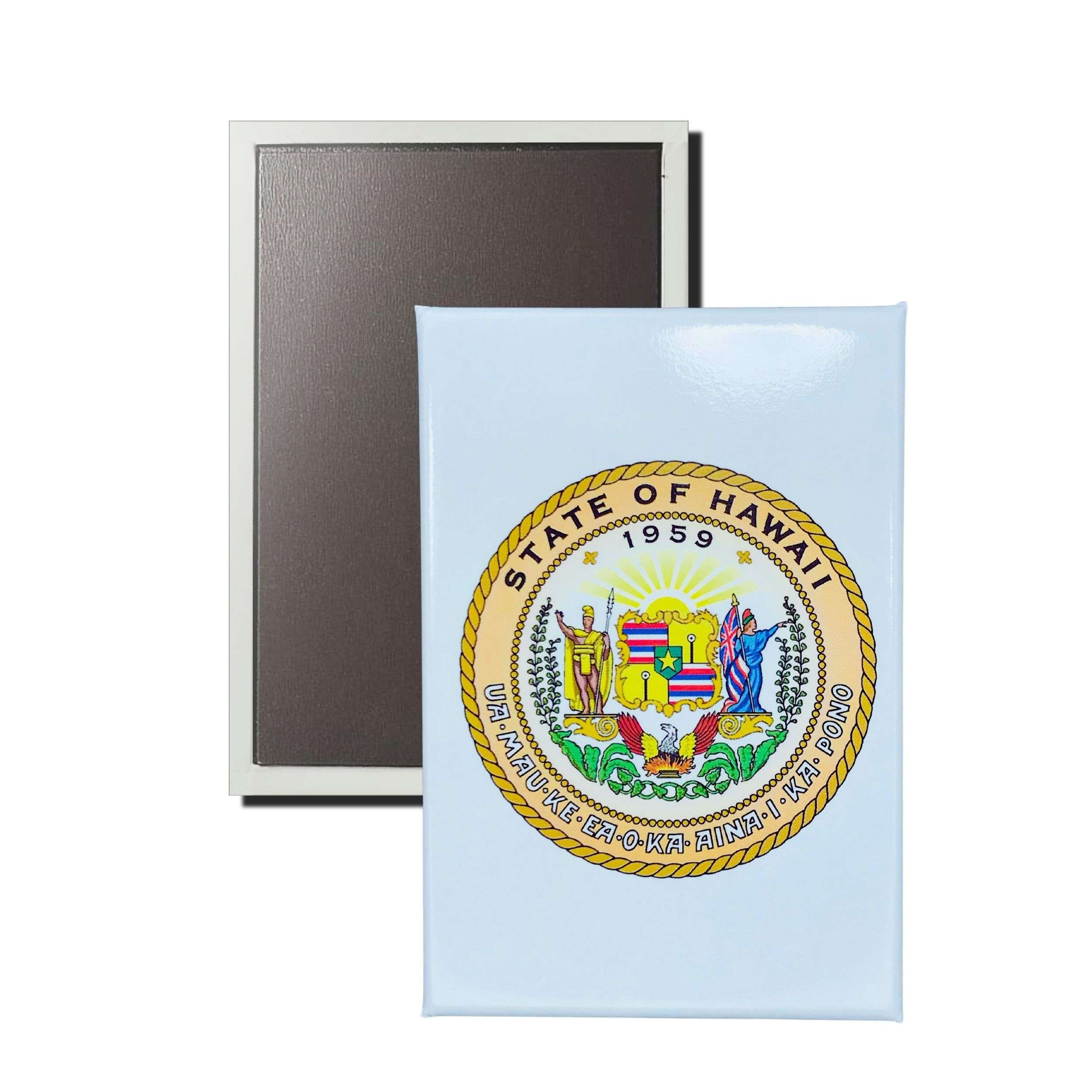 Iman Rectangular Vertical Escudo Estado Hawaii Usa