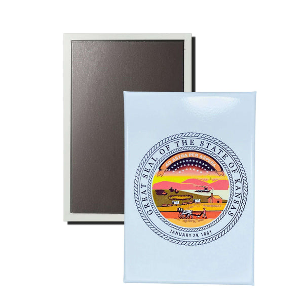 Vertikaler Magnet – Staatswappen von Kansas – USA