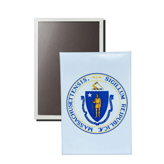 Iman Rectangular Vertical Escudo Estado Massachusetts Usa