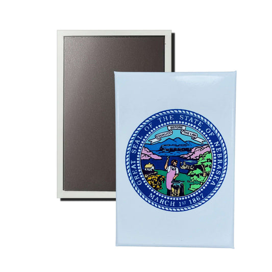 Iman Rectangular Vertical Escudo Estado Nebraska Usa