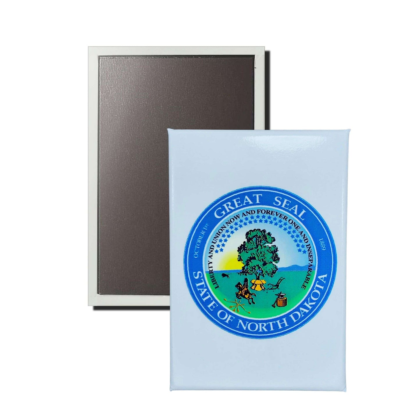 Iman Rectangular Vertical Escudo Estado North Dakota Usa