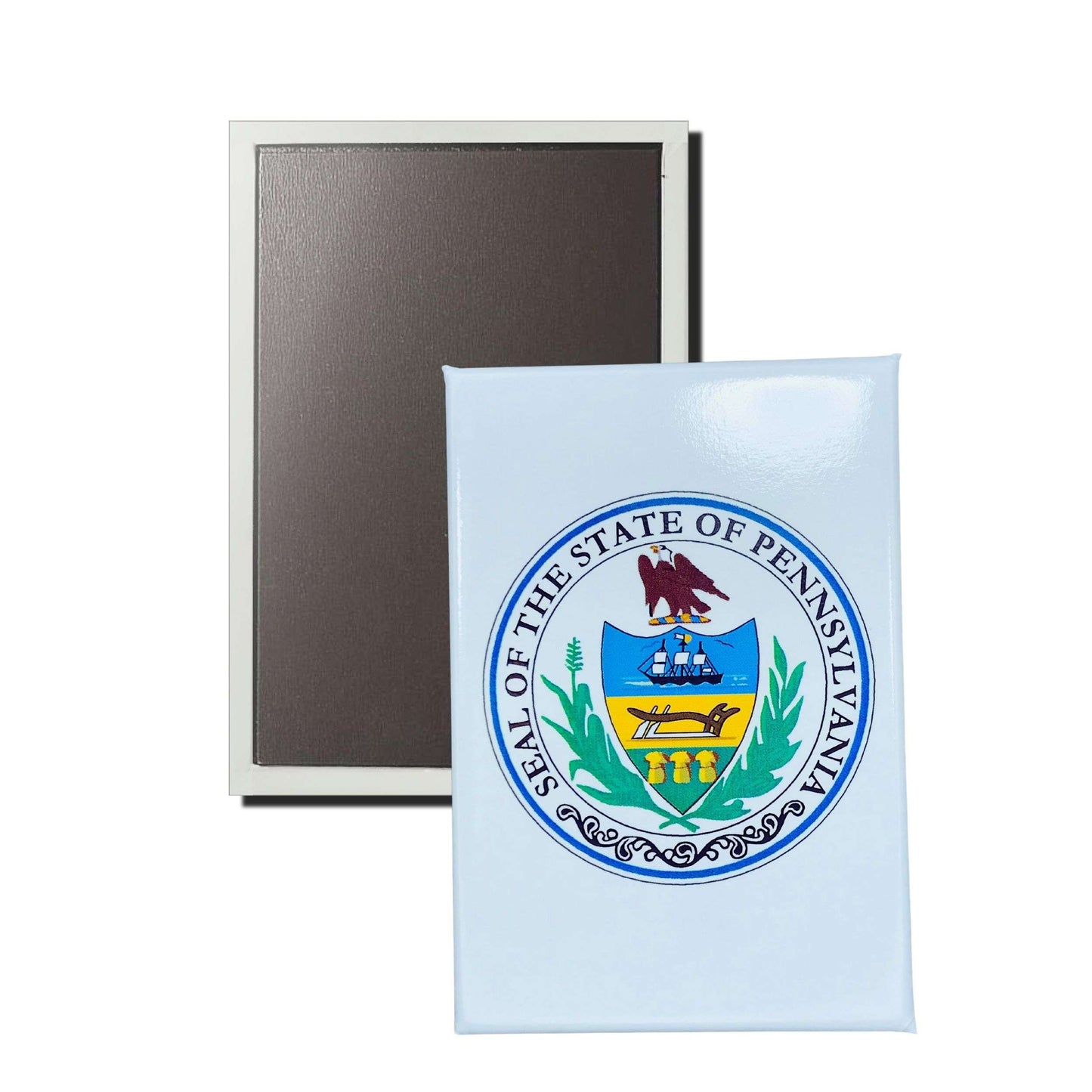 Iman Rectangular Vertical Escudo Estado Pennsylvania Usa