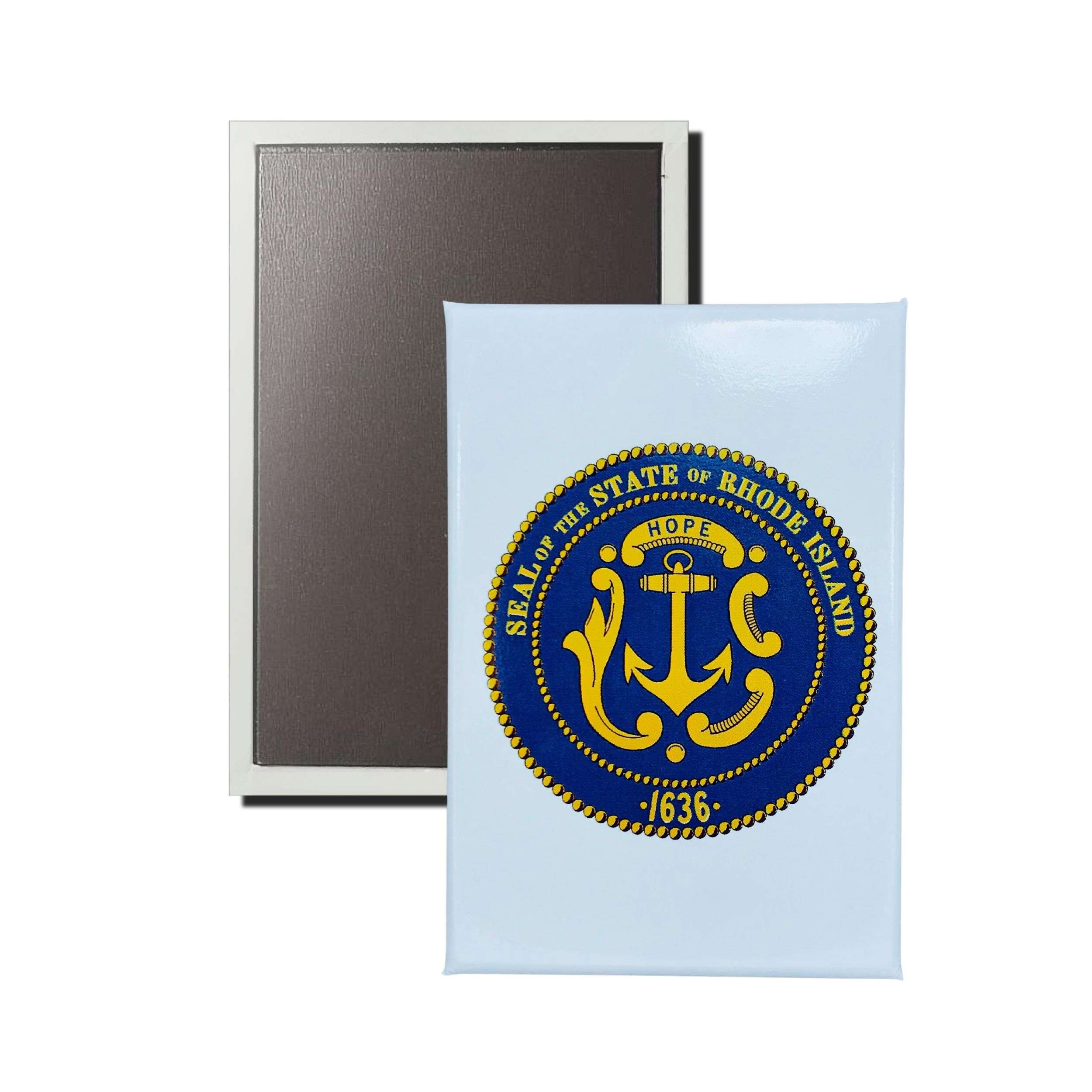 Iman Rectangular Vertical Escudo Estado Rhode Island Usa