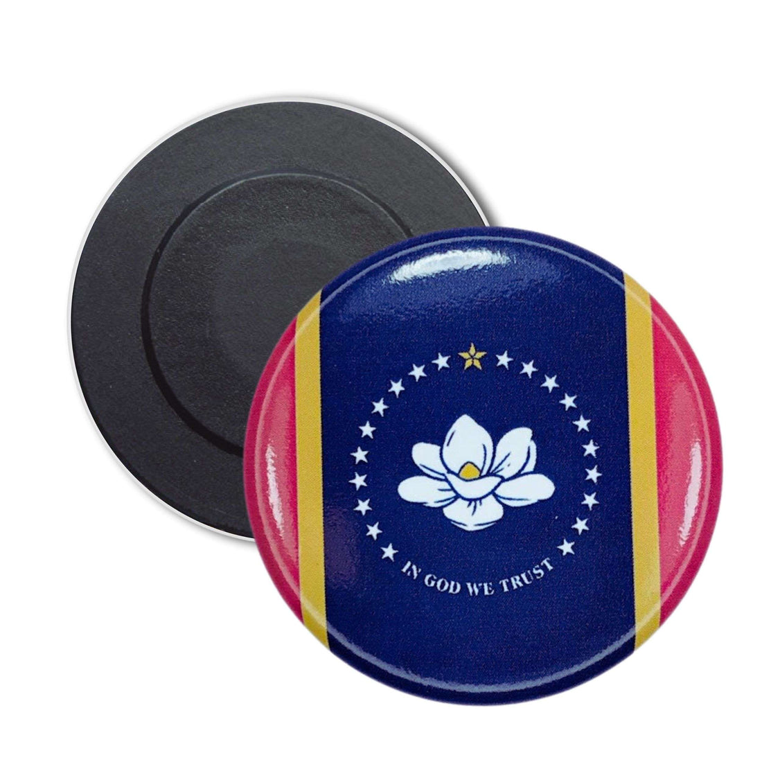 Runder Magnet – Flagge des US-Bundesstaates Mississippi – USA