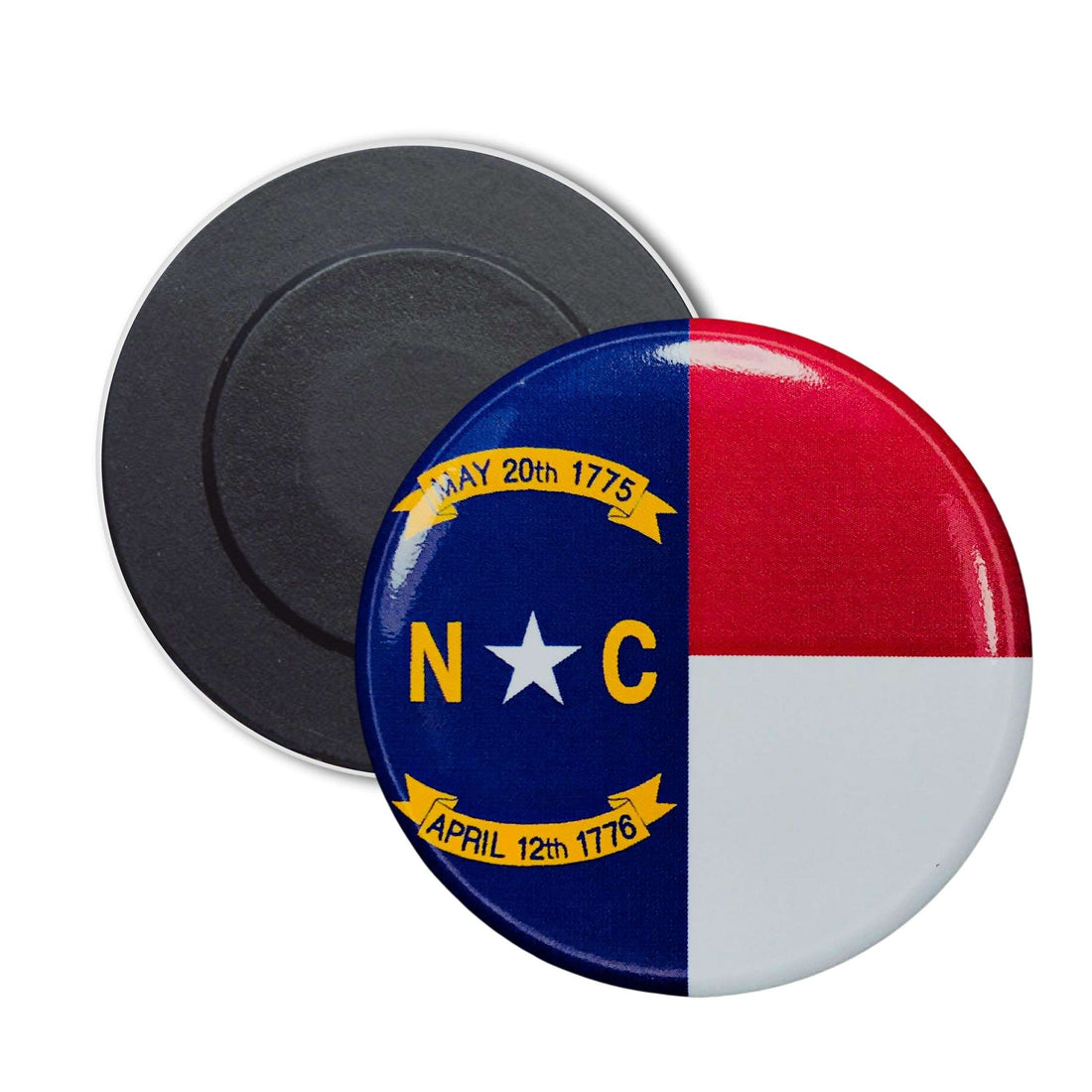 Runder Magnet – Flagge des US-Bundesstaates North Carolina