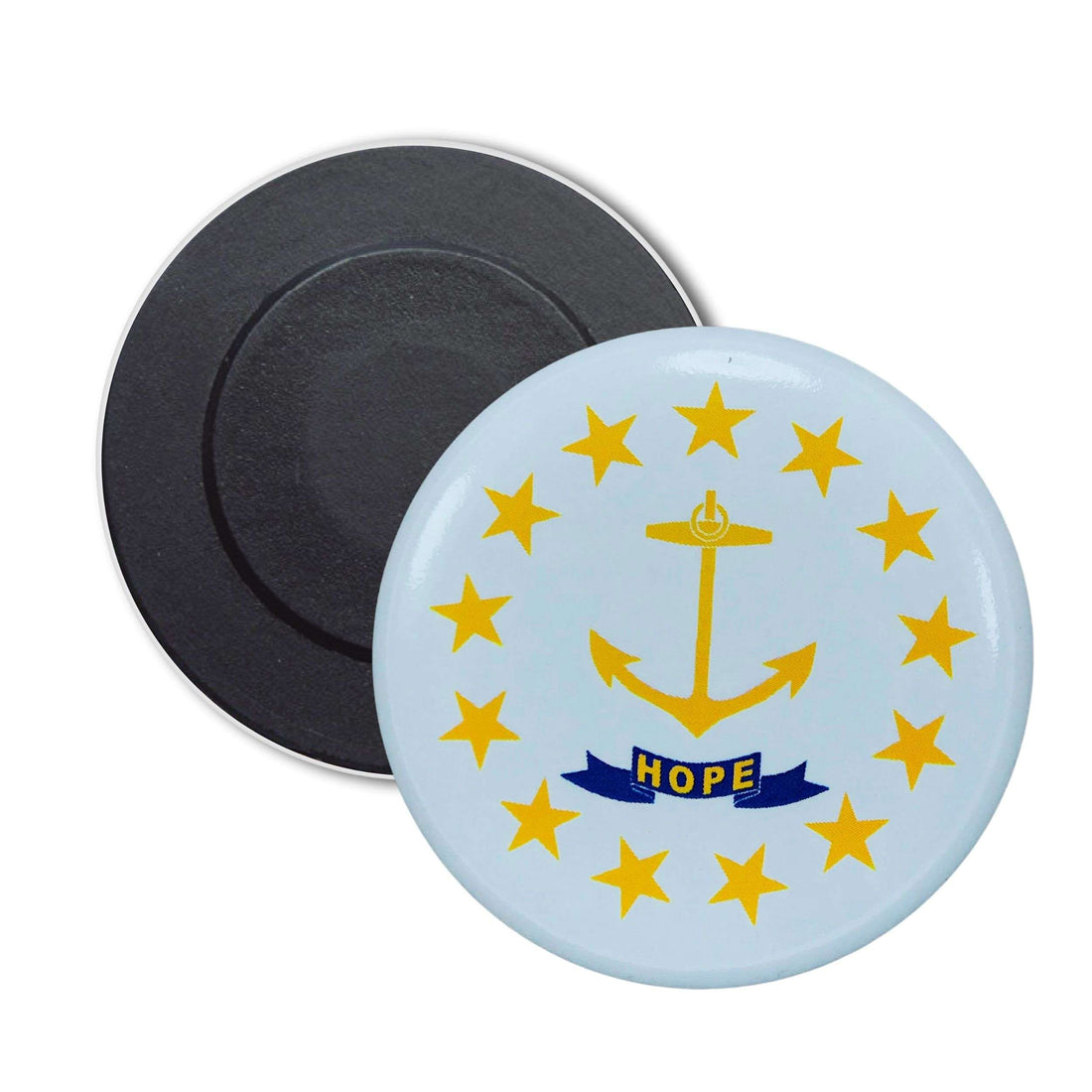 Runder Magnet – Flagge des US-Bundesstaates Rhode Island