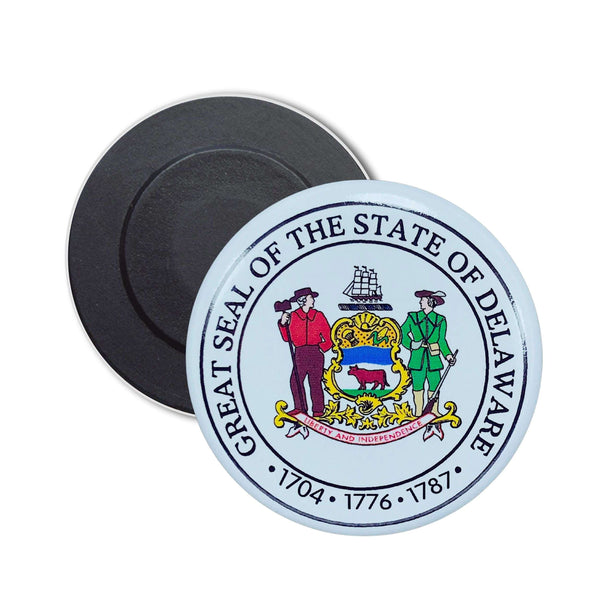 Runder Magnet – Wappen des US-Bundesstaates Delaware