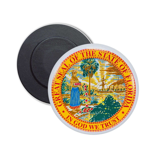 Runder Magnet – Staatswappen von Florida – USA