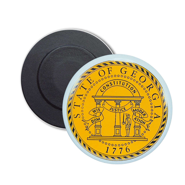 Runder Magnet – Staatswappen von Georgien – USA