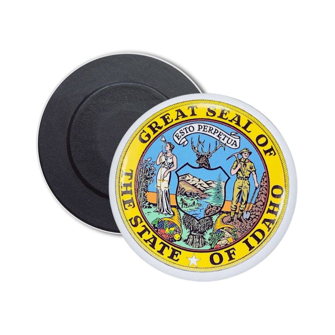 Runder Magnet – Staatswappen von Idaho – USA