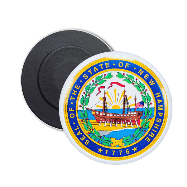 Runder Magnet – Staatswappen von New Hampshire – USA