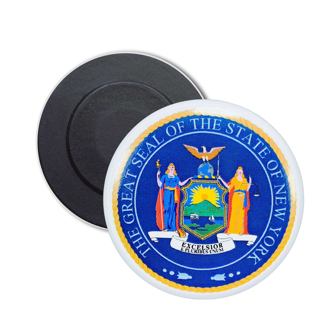 Runder Magnet – Wappen des US-Bundesstaates New York – USA