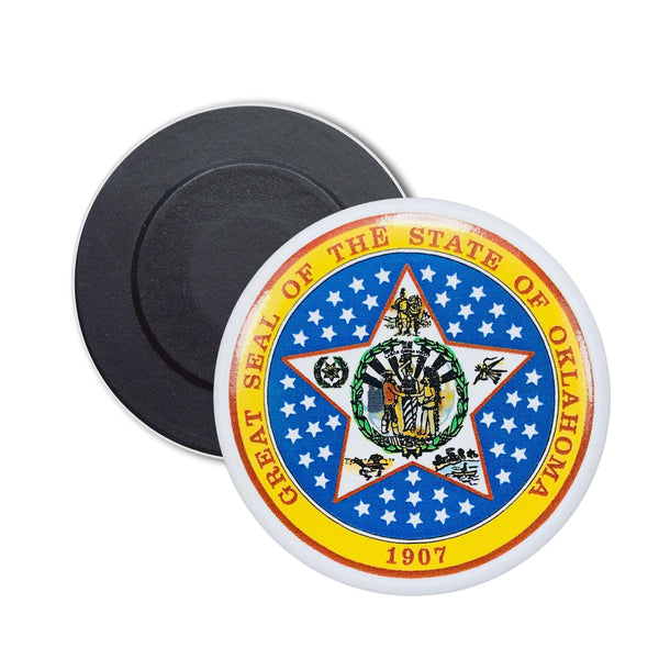 Runder Magnet – Staatssiegel von Oklahoma – USA