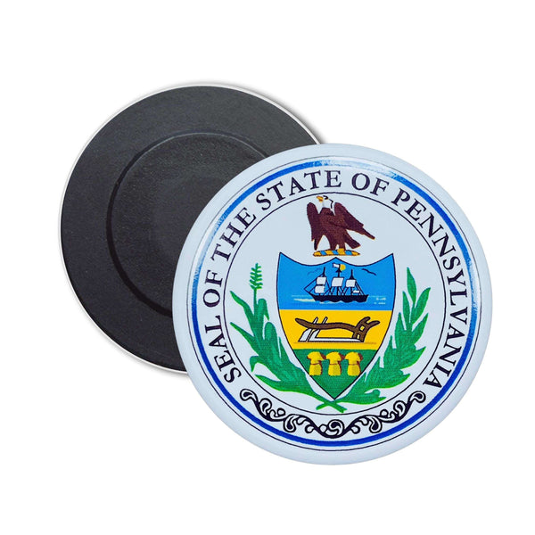 Runder Magnet – Staatswappen von Pennsylvania – USA