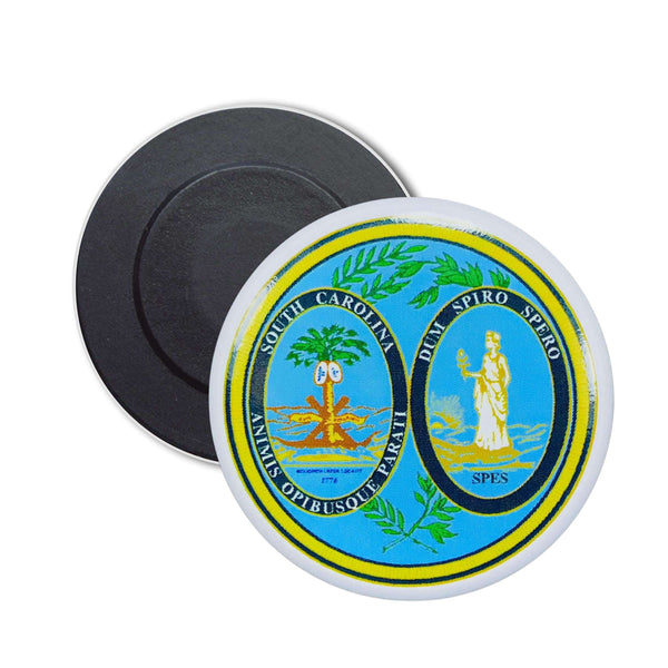 Runder Magnet – Staatswappen von South Carolina – USA