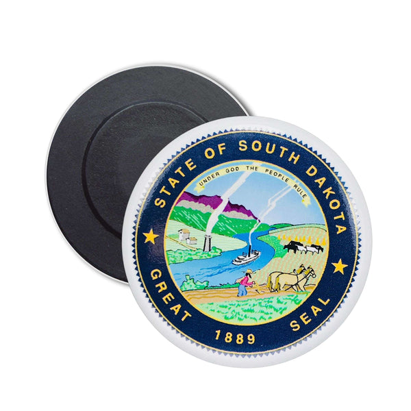 Runder Magnet – Staatswappen von South Dakota – USA