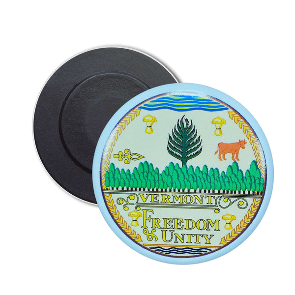 Runder Magnet – Staatswappen von Vermont – USA