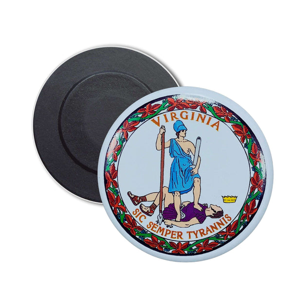 Runder Magnet – Staatswappen von Virginia – USA