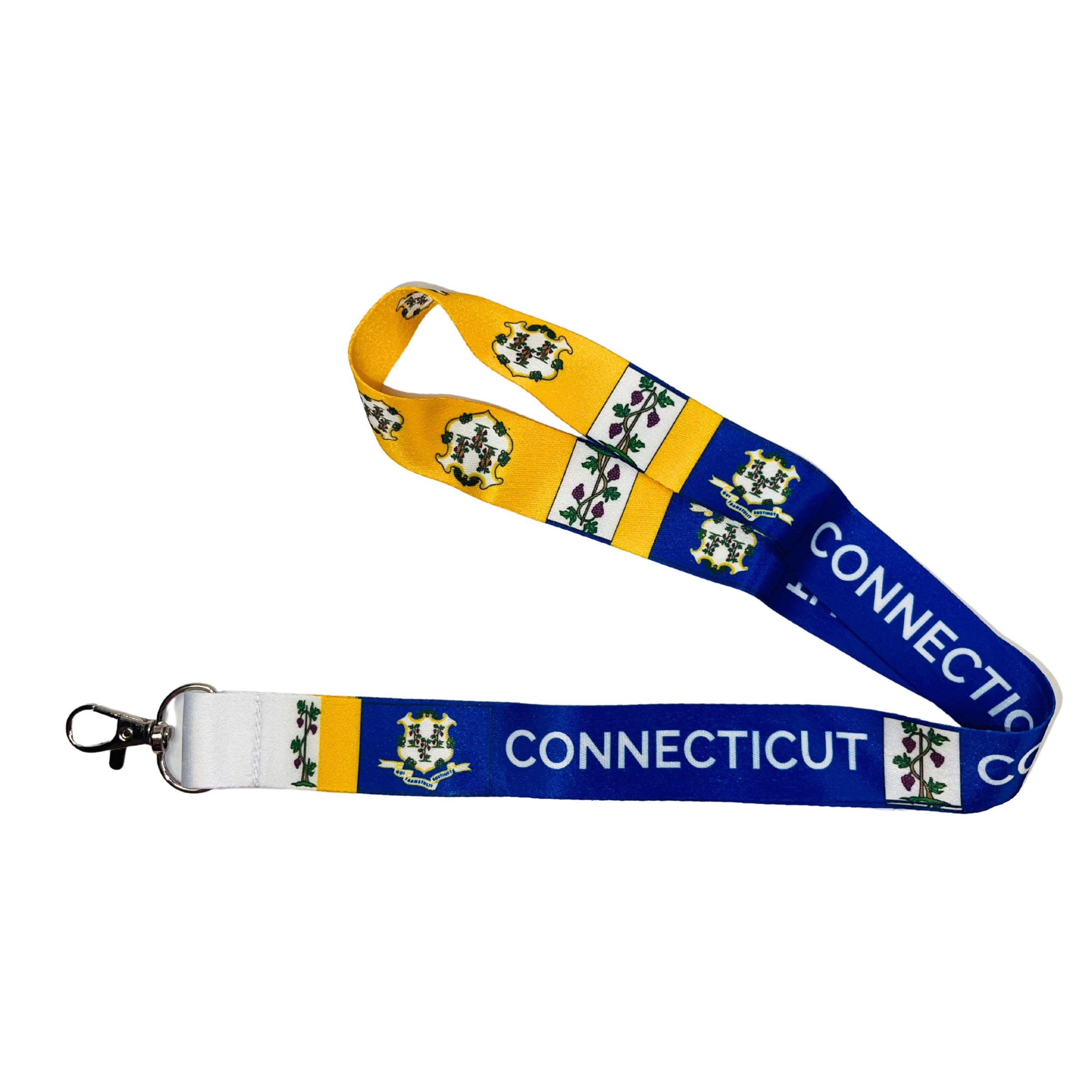 Lanyard Cinta Cuello Bandera Estado Connecticut Usa L066