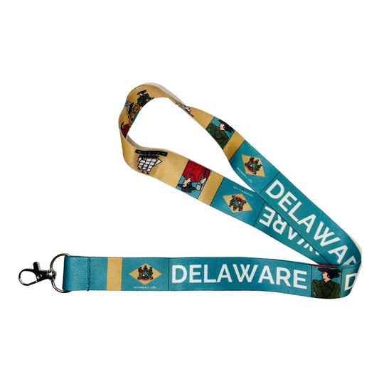 Lanyard Cinta Cuello Bandera Estado Delaware Usa L067