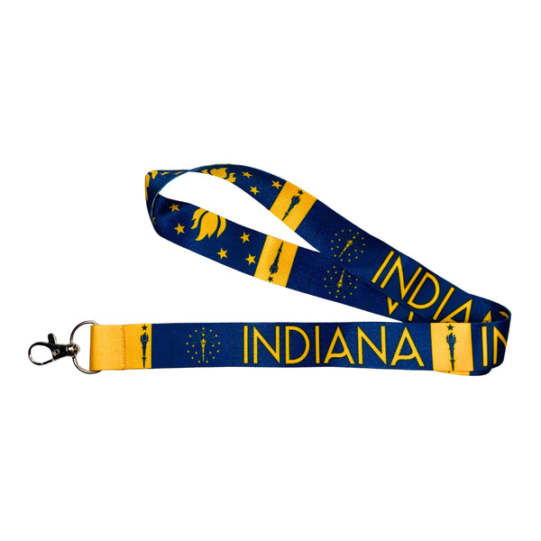 Lanyard - Neck Strap - Indiana State Flag - USA - L073