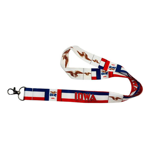 Lanyard - Neck Strap - Iowa State Flag - USA - L074