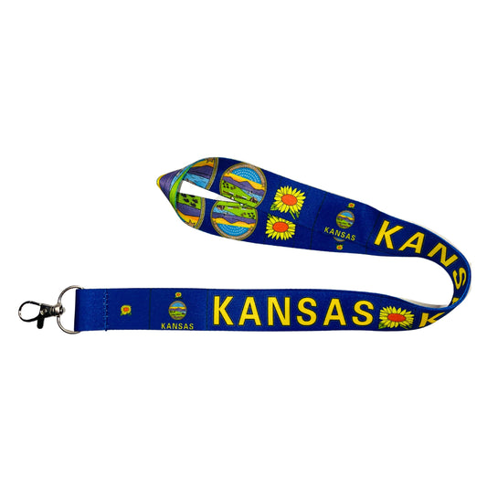 Lanyard Cinta Cuello Bandera Estado Kansas Usa L075